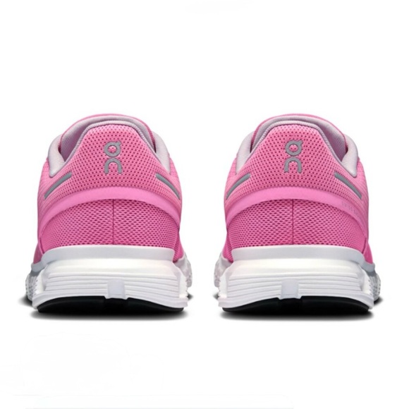 On Cloud 6 Women's Athletic Shoes - Raspberry and White - Picture 4 of 6